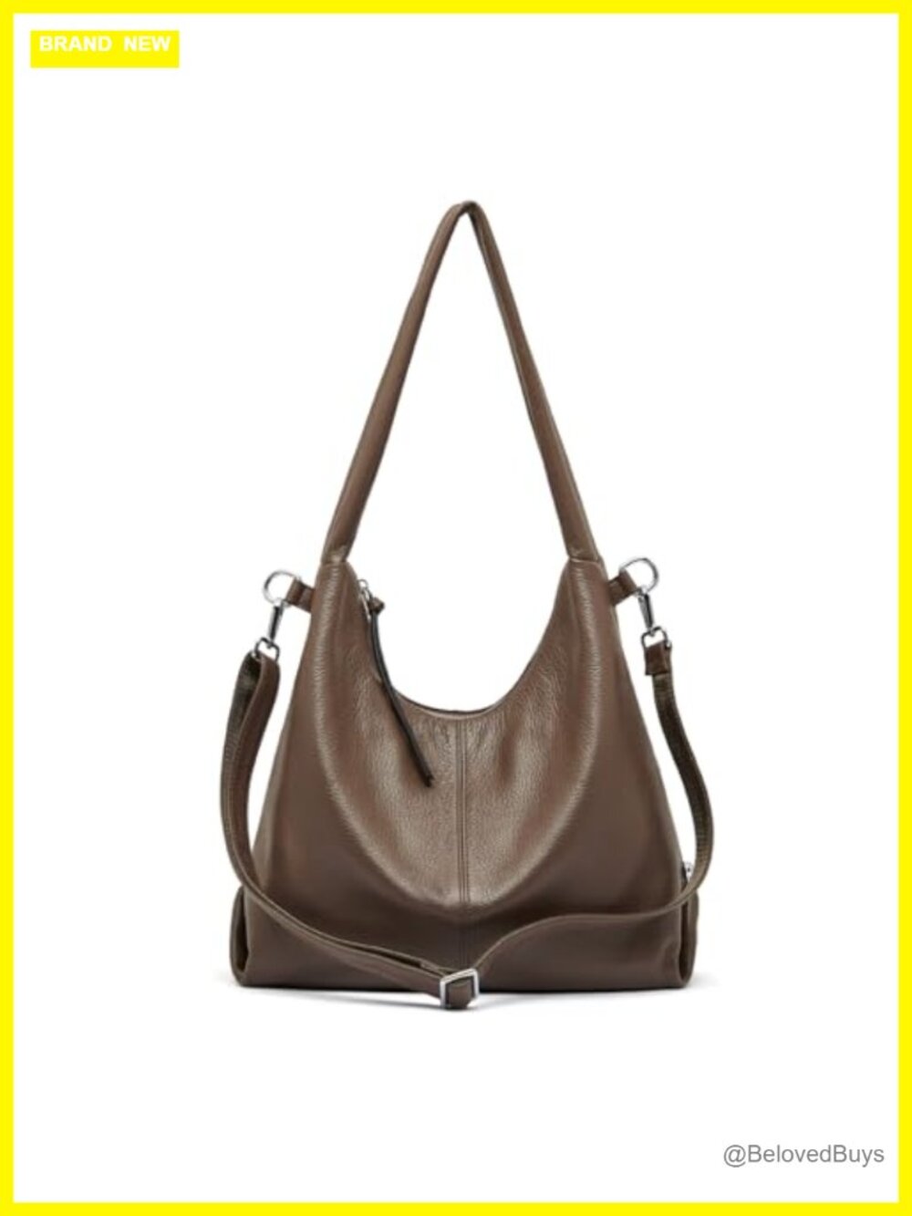 Genuine Leather Hobo Bag Large Tote Shoulder Crossbody Purse Handbag